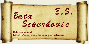 Bata Šeperković vizit kartica